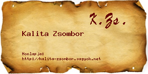 Kalita Zsombor névjegykártya