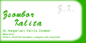 zsombor kalita business card